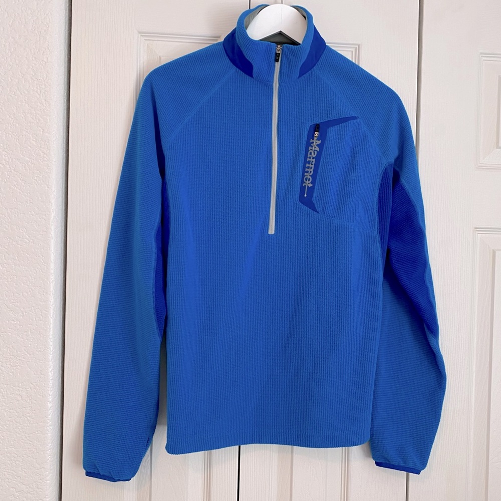 Marmot 1/2 Zip Pull Over Fleece Long Sleeve Sweatshirt Sz Small Hiking Athletic